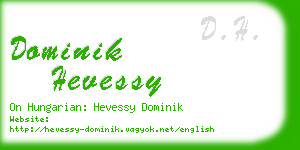 dominik hevessy business card